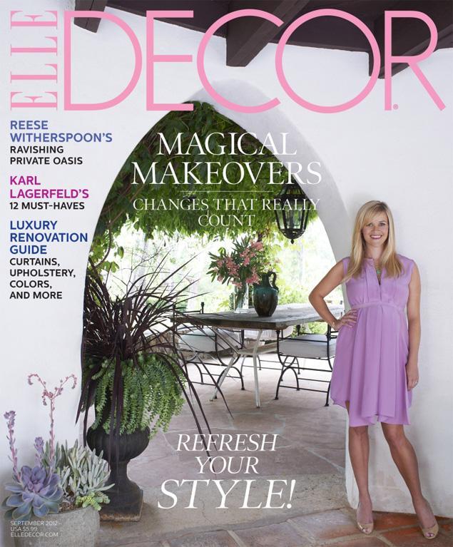 Риз Уизерспун показала свой дом в журнале Elle Decor. Сентябрь 2012