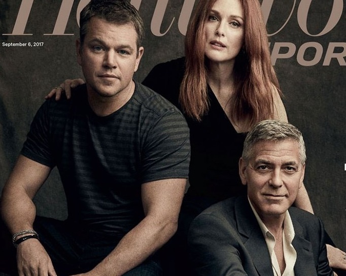 Джордж Клуни, Мэтт Дэймон и Джулианна Мур в фотосете для THR