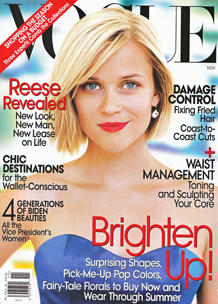 Риз Уизерспун в журнале Vogue. Ноябрь 2008