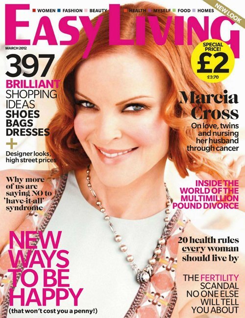 Марсия Кросс в журнале Easy Living. Март 2012