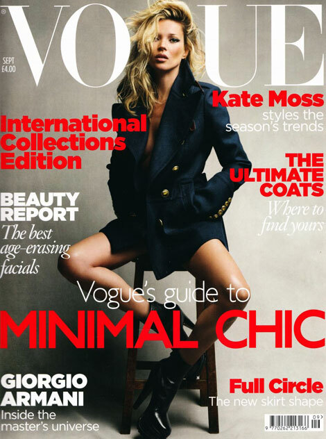 Кейт Мосс в журнале Vogue UK. Сентбярь 2010