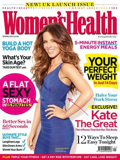 Кейт Бекинсэйл в журнале Women&#39;s Health Великобритания. Март 2012