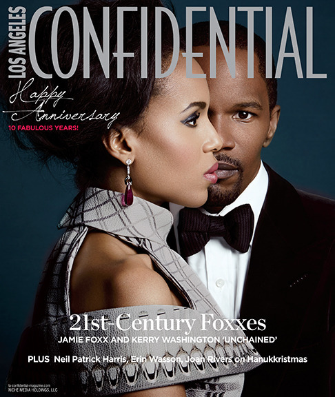 Джейми Фокс и Керри Вашингтон в журнале Los Angeles Confidential. Декабрь / январь 2012-2013