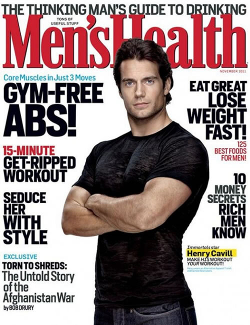 Генри Кэвилл в журнале Men&#39;s Fitness. Ноябрь 2011
