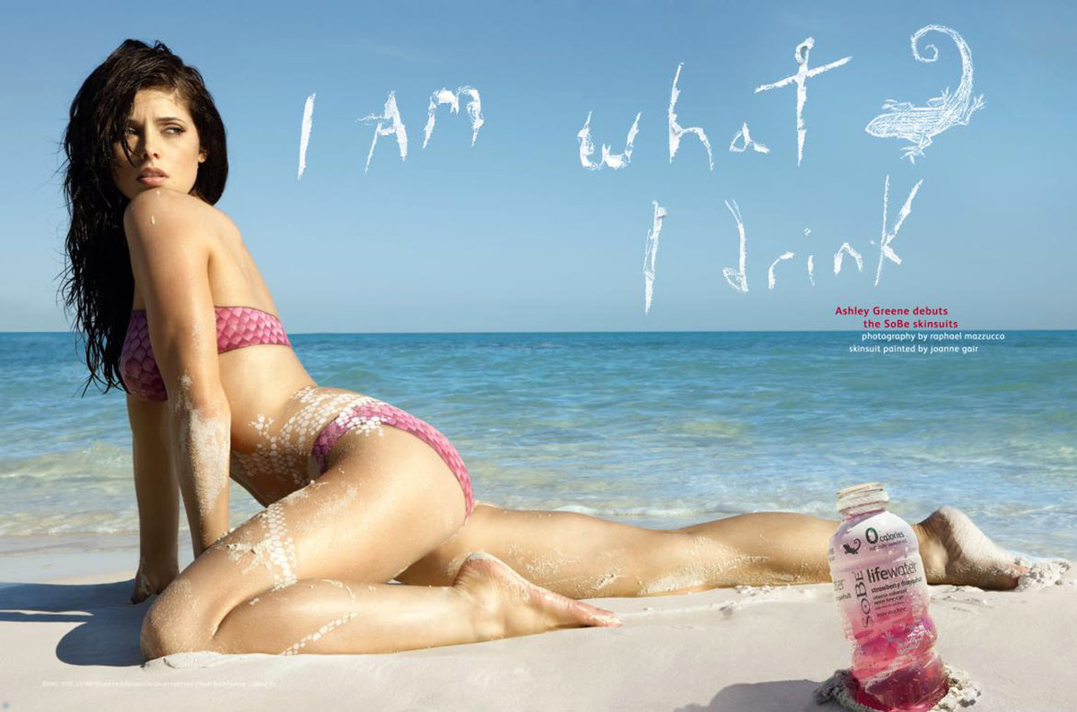 Эшли Грин в рекламе напитков SoBe