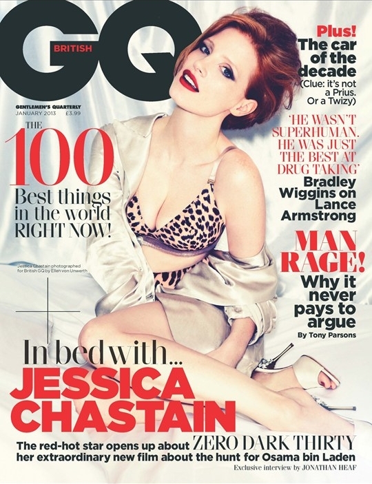 Джессика Честейн в журнале GQ Великобритания. Январь 2013