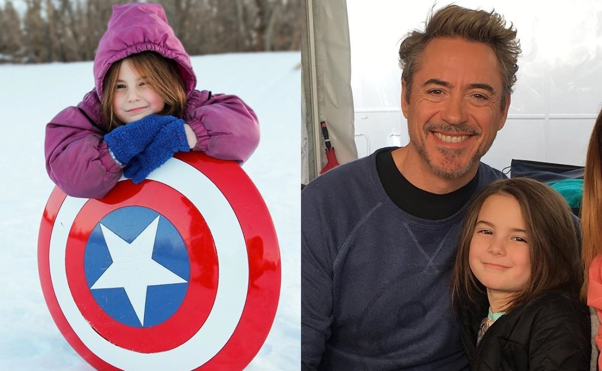 Милота: экранная дочь Тони Старка покаталась на щите Капитана Америки, как на санках