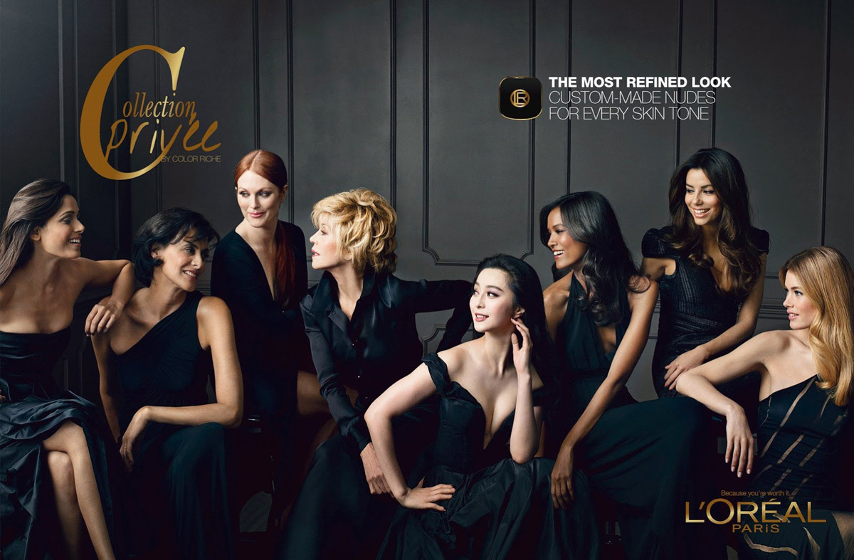 Актрисы и модели в рекламной кампании L&#39;Oreal Privee by Color Riche
