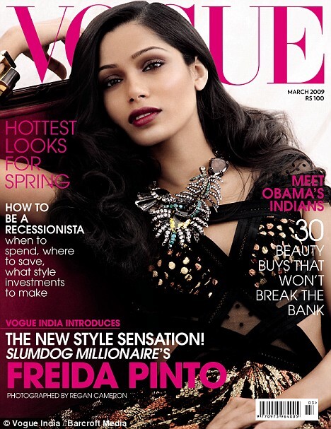 Фрида Пинто в журнале Vogue Индия. Март 2009