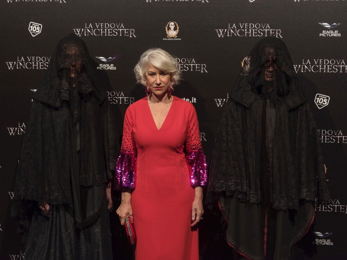 Хелен Миррен на премьере фильма ужасов «Винчестер» в Риме