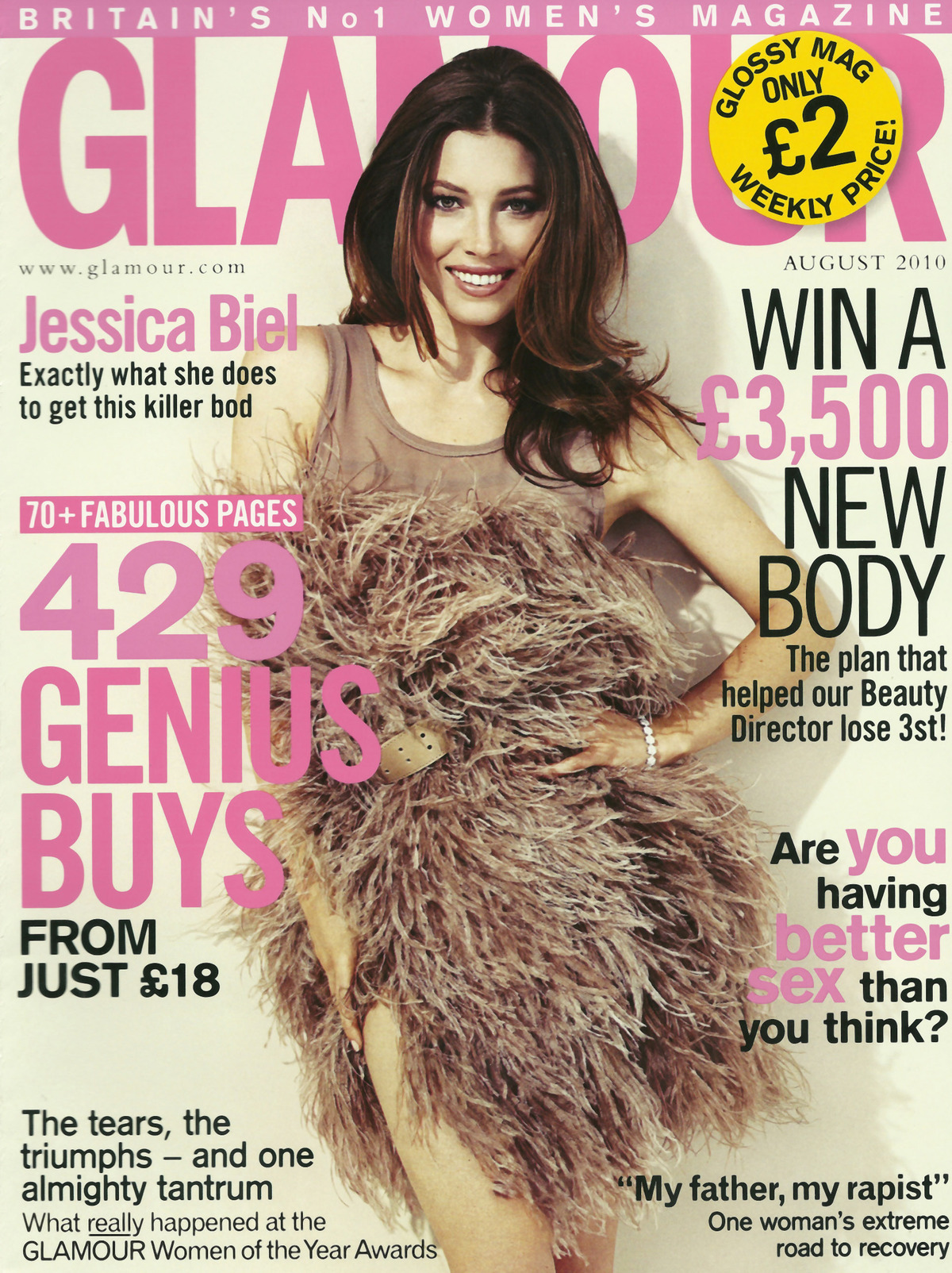 Джессика Бил в журнале Glamour. Август 2010
