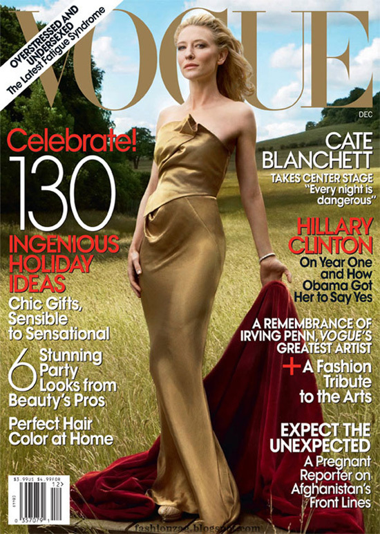 Кейт Бланшетт в журнале Vogue US. Декабрь 2009