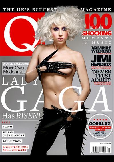 Lady GaGa топлесс в журнале Q. Март 2010