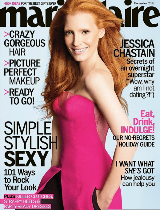 Джессика Честейн в журнале Marie Claire. Декабрь 2012
