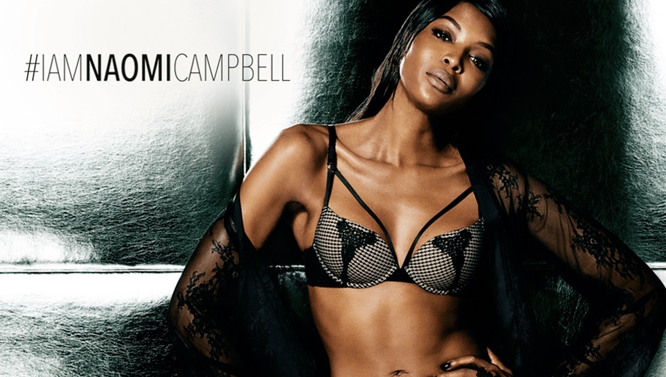 46-летняя Наоми Кэмпбелл снялась в рекламе собственной коллекции нижнего белья