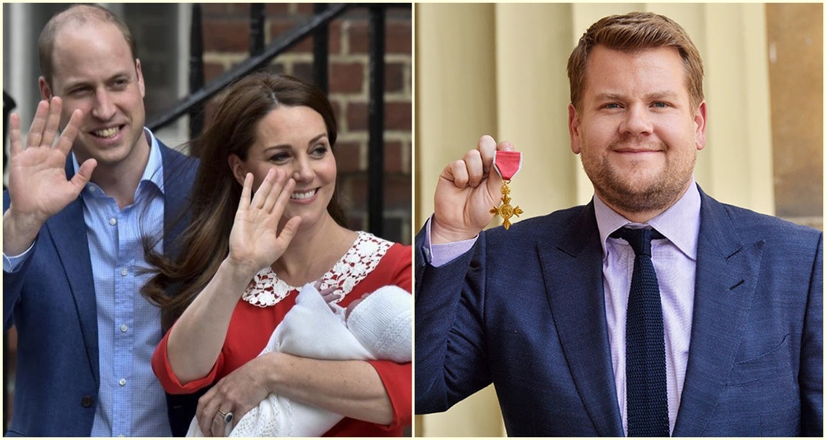Новорожденный сын Кейт Миддлтон и принца Уильяма получил первый подарок от телеведущего Джеймса Кордена