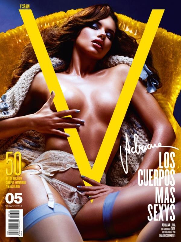 Адриана Лима на обложке журнала V Испания. Лето 2010