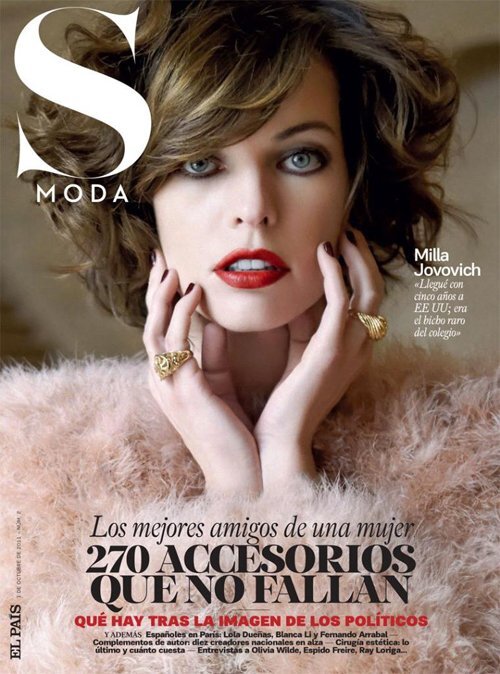 Милла Йовович в журнале S Moda Испания. Ноябрь 2011