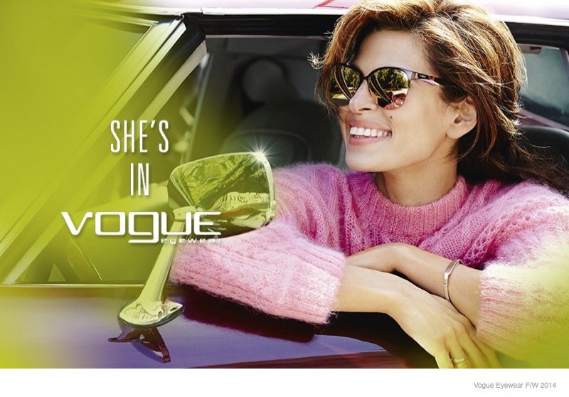 Ева Мендес в рекламной кампании Vogue Eyewear