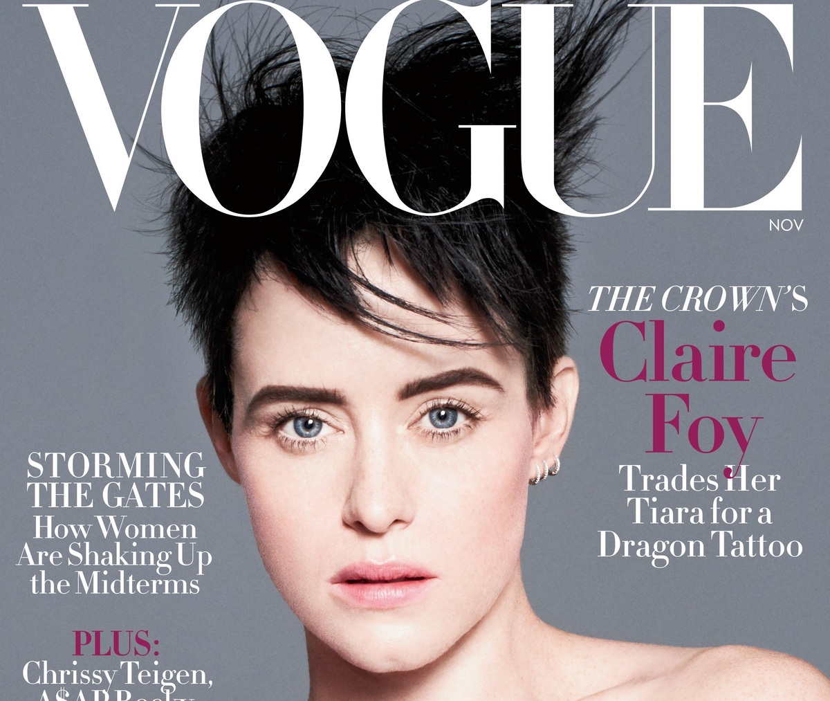 Клер Фой в фотосессии для ноябрьского номера Vogue