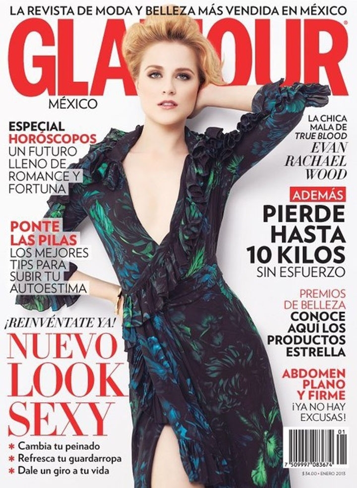 Ивэн Рэйчел Вуд в журнале Glamour Мексика. Январь 2013
