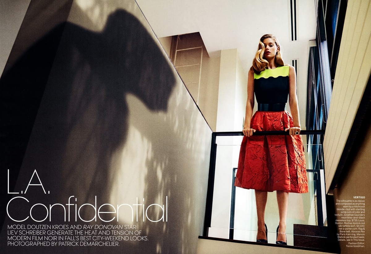 Даутцен Крез и Лив Шрайбер в журнале Vogue. Ноябрь 2013
