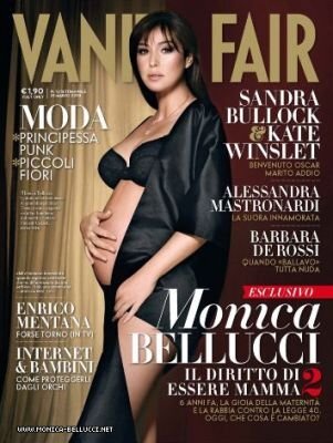 Беременная Моника Беллуччи на обложке итальянского Vanity Fair. Интервью