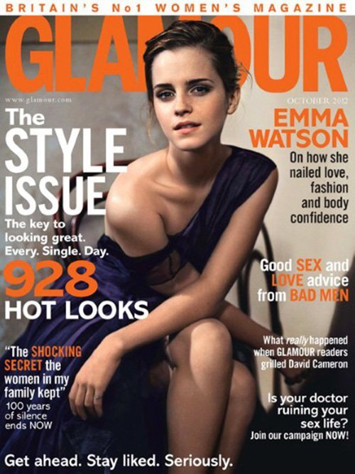 Эмма Уотсон в журнале Glamour Великобритания. Октябрь 2012