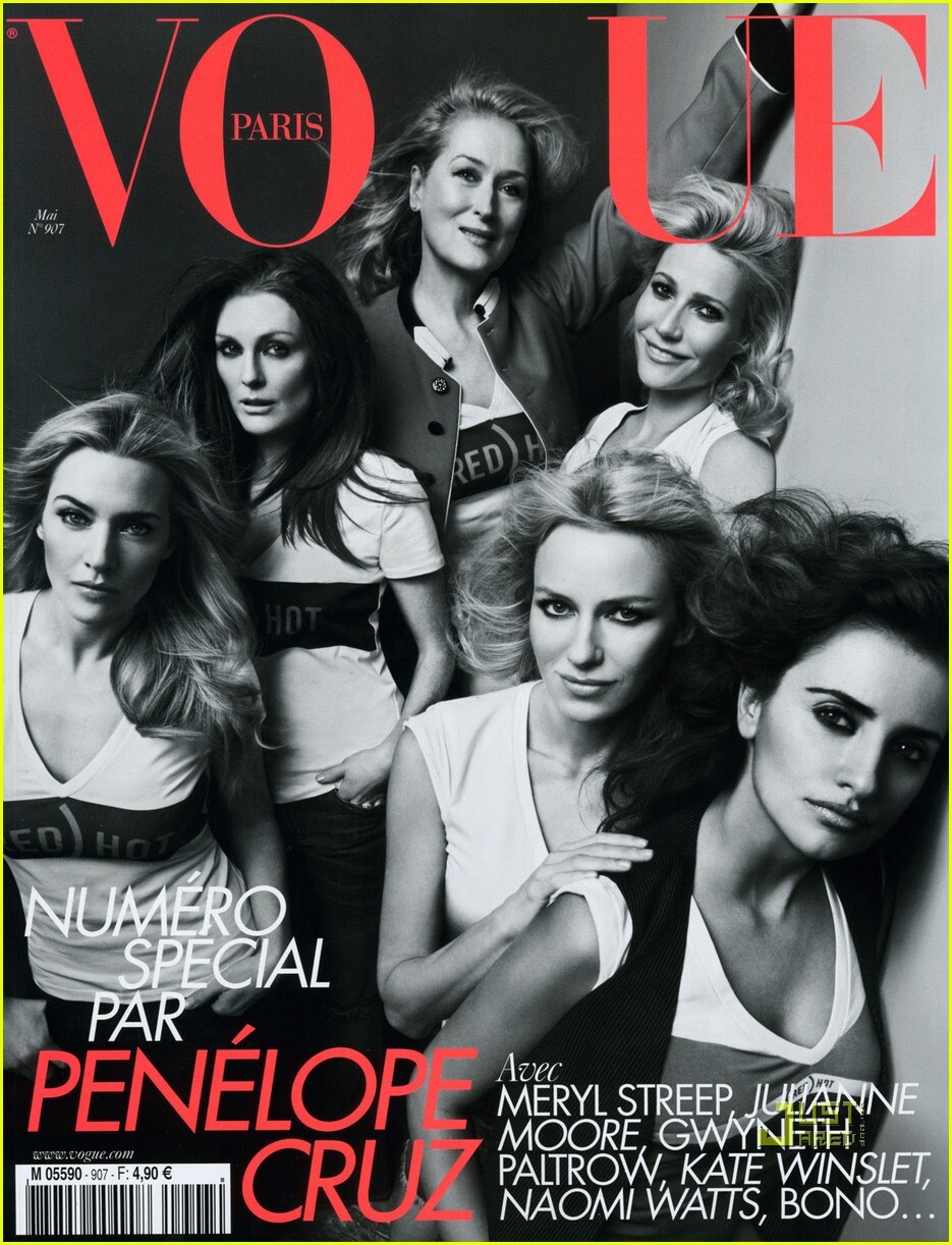 Знаменитые актрисы на обложке журнала Vogue Париж. Май 2010