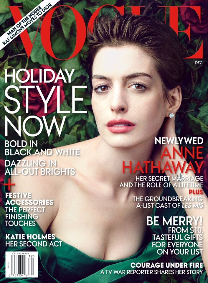 Энн Хэтэуэй в журнале Vogue. US. Декабрь 2012