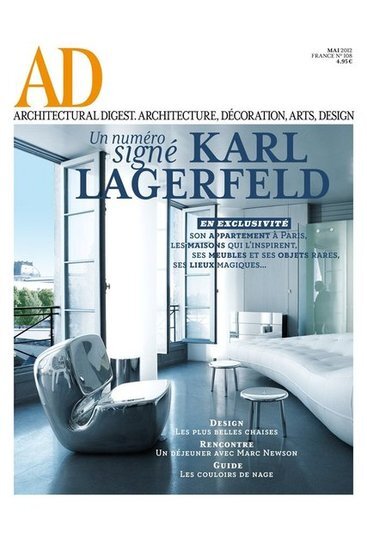 Квартира Карла Лагерфельда в журнале Architectural Digest. Франция. Май 2012