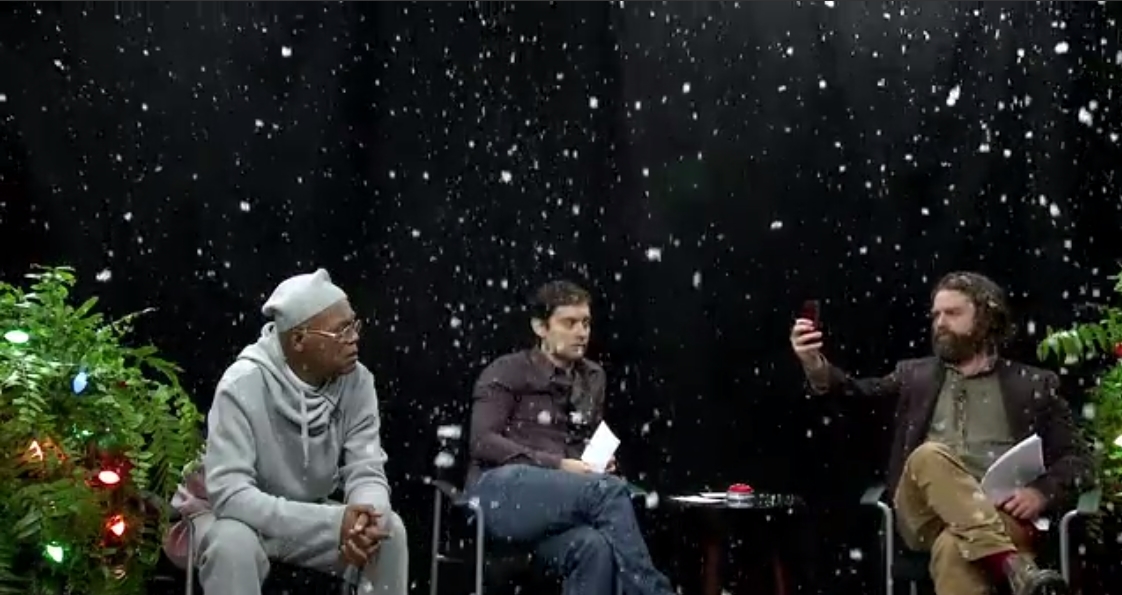 Праздничный выпуск шоу Зака Галифианакиса с Тоби Магуайром и Сэмюэлом Л. Джексоном