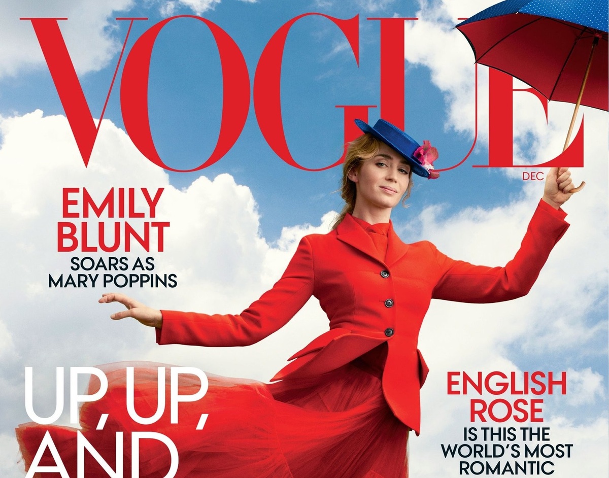 Эмили Блант примерила образ Мэри Поппинс для обложки Vogue