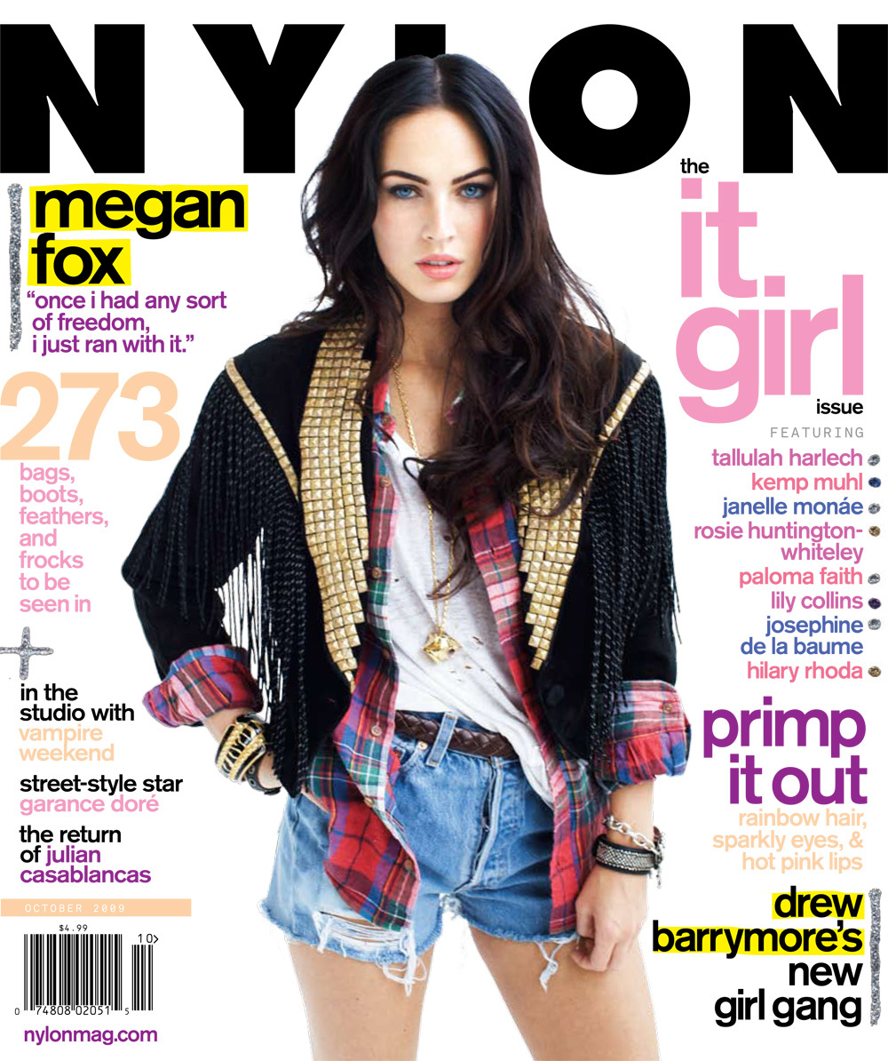 Меган Фокс в журнале Nylon. Октябрь 2009