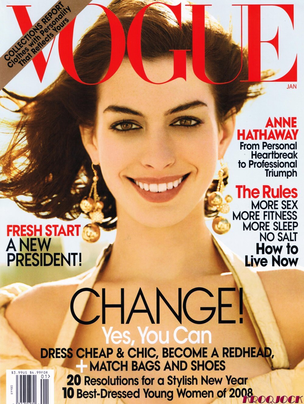 Энн Хэтэуэй в журнале Vogue. Январь 2009
