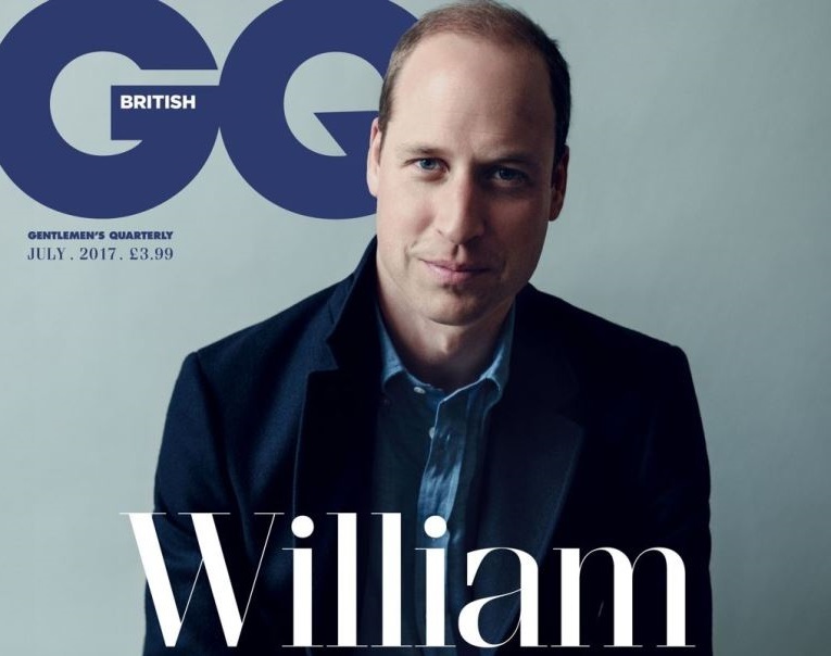 Принц Уильям снялся для обложки британского GQ