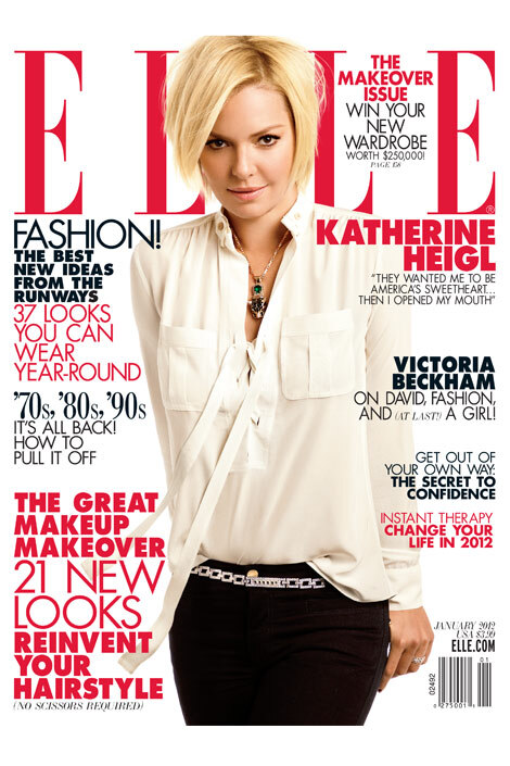 Кэтрин Хайгл в журнале Elle США. Январь 2012