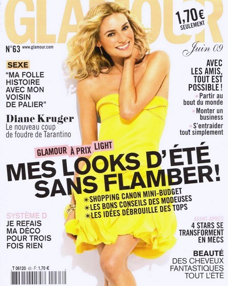 Дайан Крюгер в журнале Glamour Франция. Июнь 2009