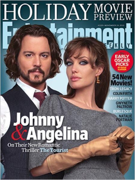 Анджелина Джоли и Джонни Депп на обложке Entertainment Weekly