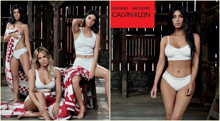 Сестры Кардашьян снялись в рекламе нижнего белья Calvin Klein