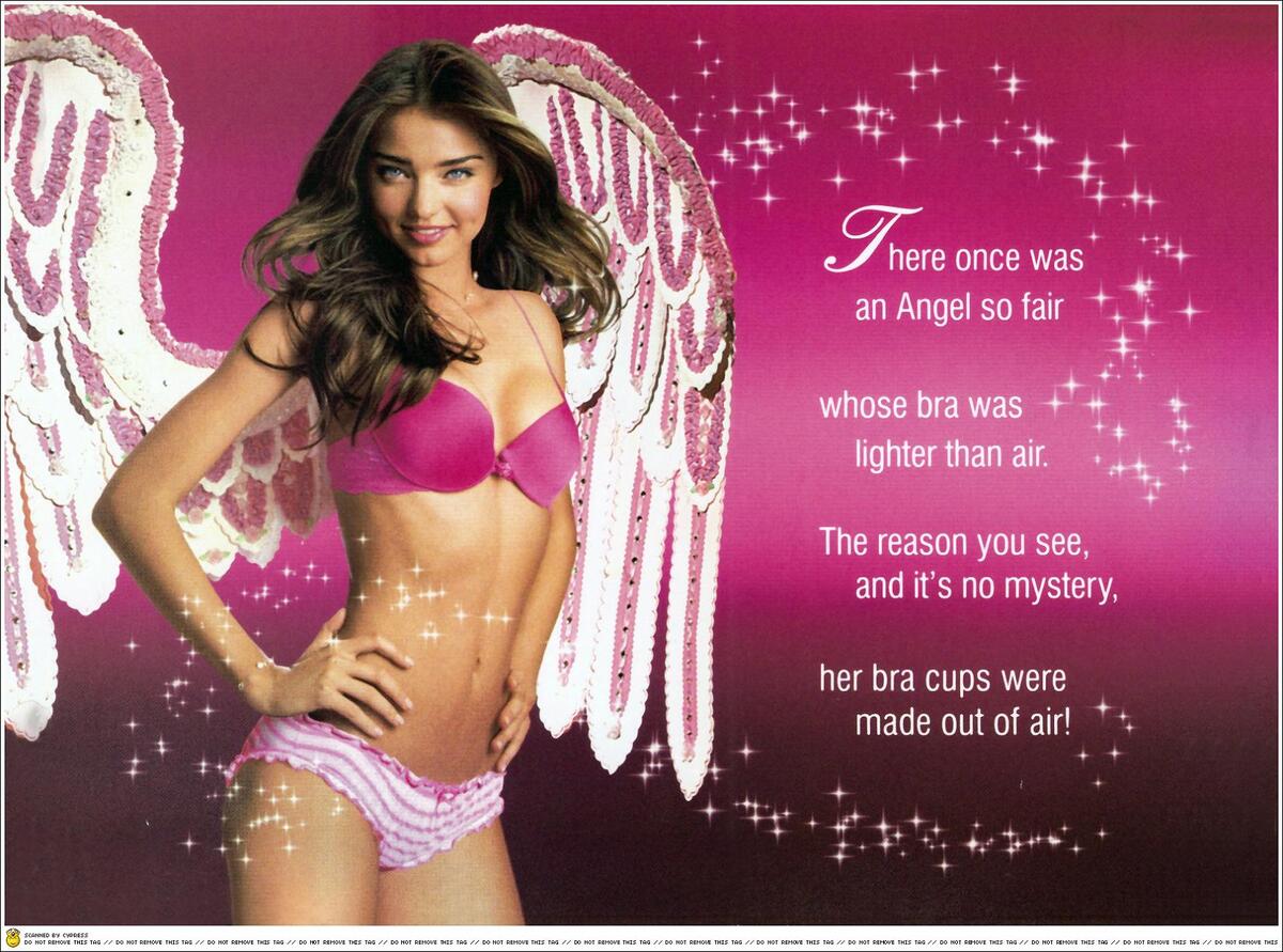 Миранда Керр для рекламы Angels Air Push-Up