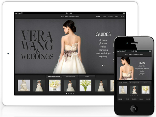 Свадебное приложение для iPhone от Vera Wang