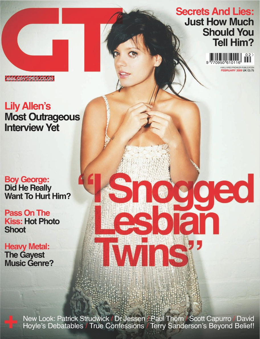 Лили Аллен в журнале Gay Time и Les Inrocktuptibles. Февраль 2009