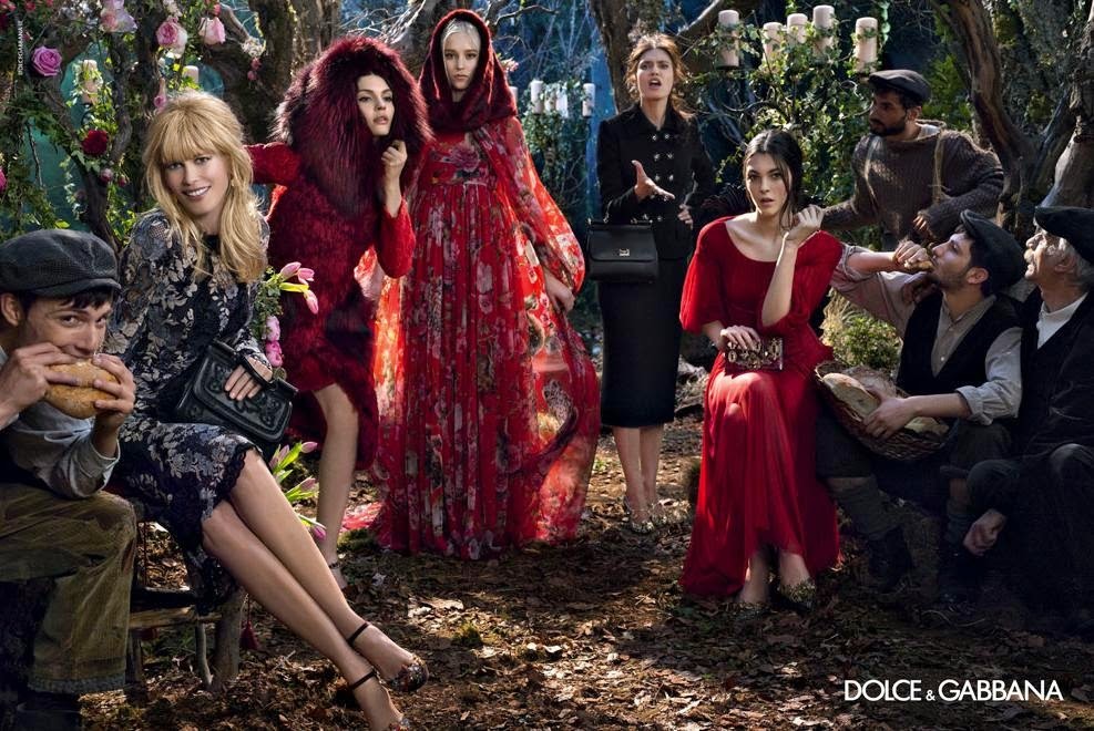 Клаудиа Шиффер и Бьянка Балти в рекламной кампании Dolce & Gabbana. Осень / зима 2014-2015