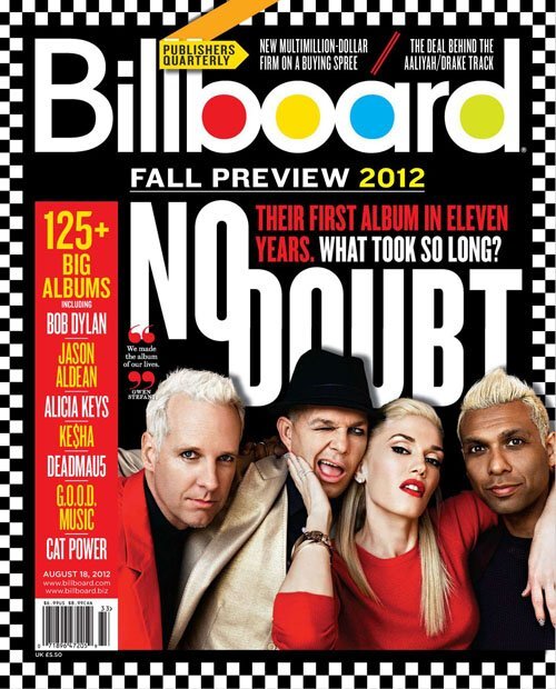 Группа No Doubt в журнале Billboard. Август 2012