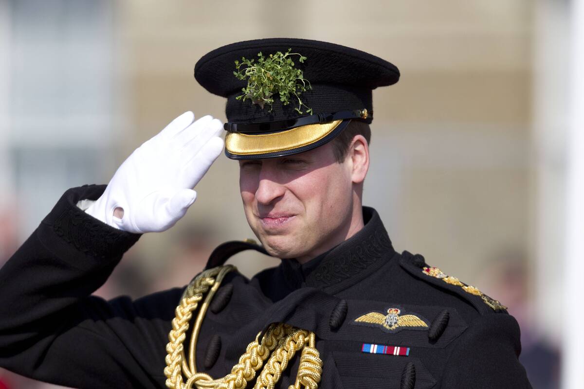 Принц Уильям на параде в честь Дня святого Патрика в Лондоне
