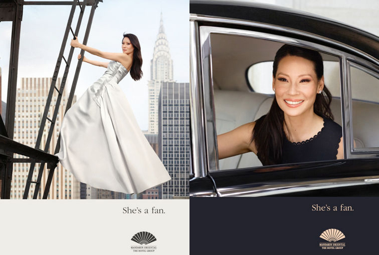 Люси Лью  в рекламной кампании отелей Mandarin Oriental